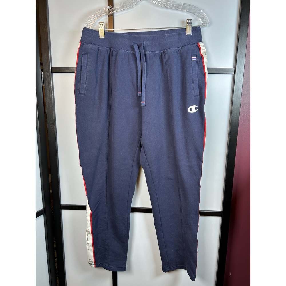 Champion‎ Tapered Loose Fit Joggers Sweatpants Activewear Gym Size L Blue